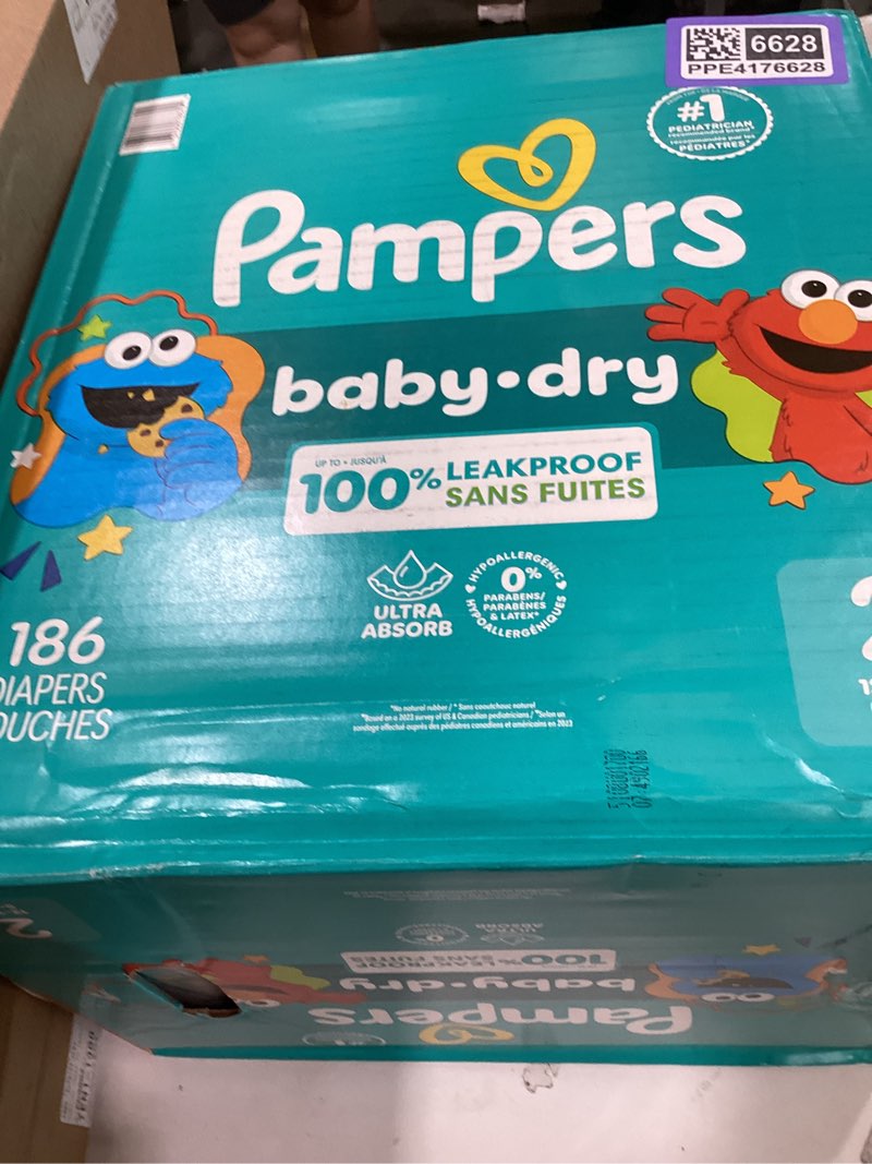 Condition photo showing New/Like New for pampers diapers - baby dry - size 2, 186 count, absorbent disposable infant diaper (packaging may vary) size 2 186