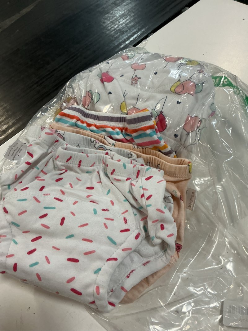 Condition photo showing Good Condition for potty training pants for girls, toddler learning designs training underwear pants(8 packs, white, 4-6t, l) 4-6t white