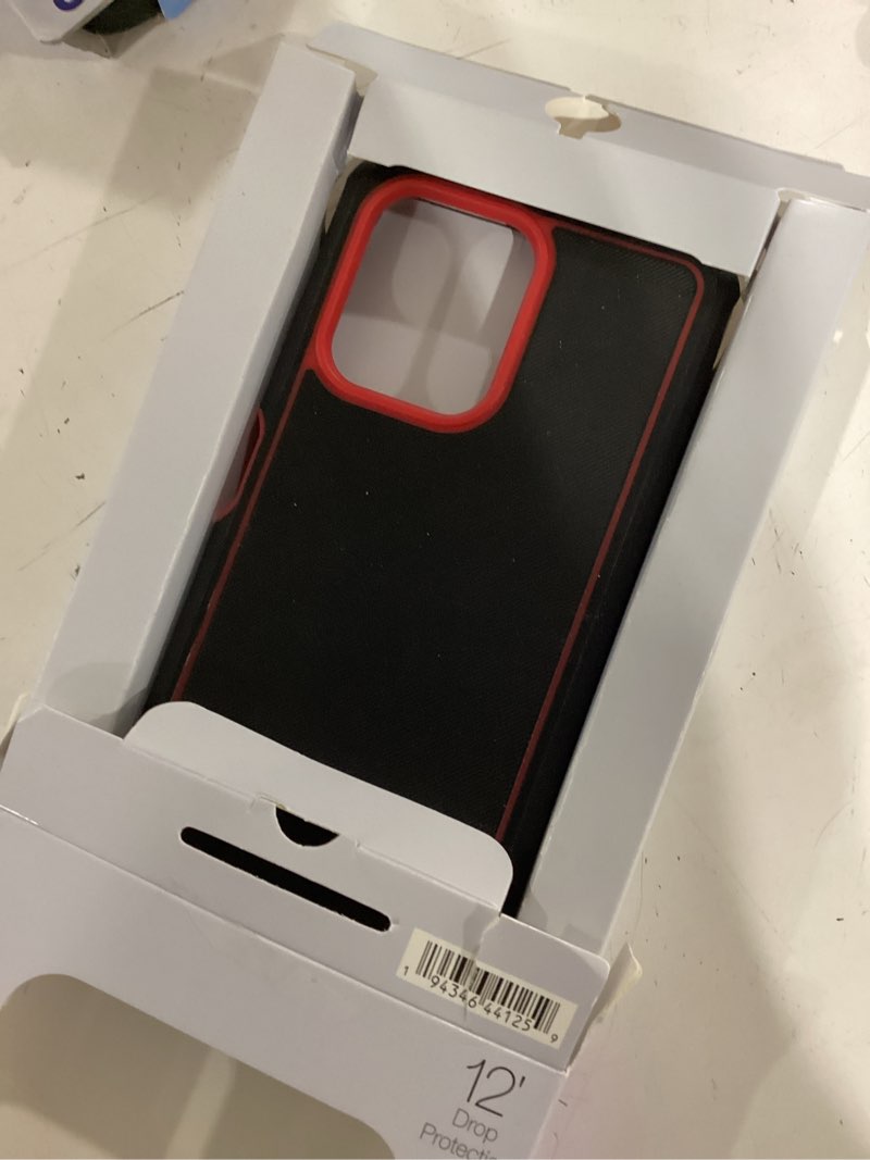 Condition photo showing Good Condition for onn slim rugged phone case for samsung moto g (2025) - red/black