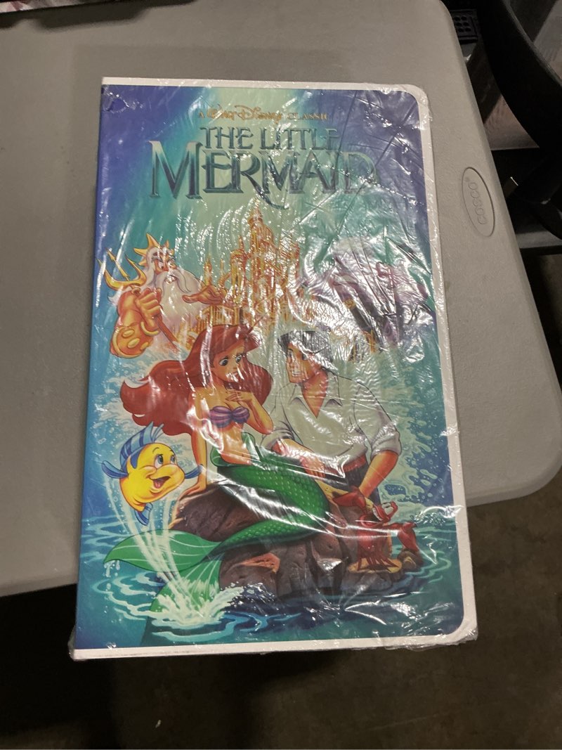 Condition photo showing Good Condition for disney the little mermaid plush throw blanket, extra large, classic vhs collector's edition, gift for kids and adults