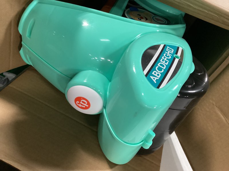 Condition photo showing As Is for Fisher-Price Toddler Ride-On Toy Laugh & Learn Smart Stages Cruise Along Scooter with Lights Music & Learning for Infants Ages 1+ Years (Amazon Exclusive)