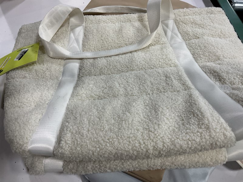 Condition photo showing Good Condition for faux shearling tote bag - all in motion™ white