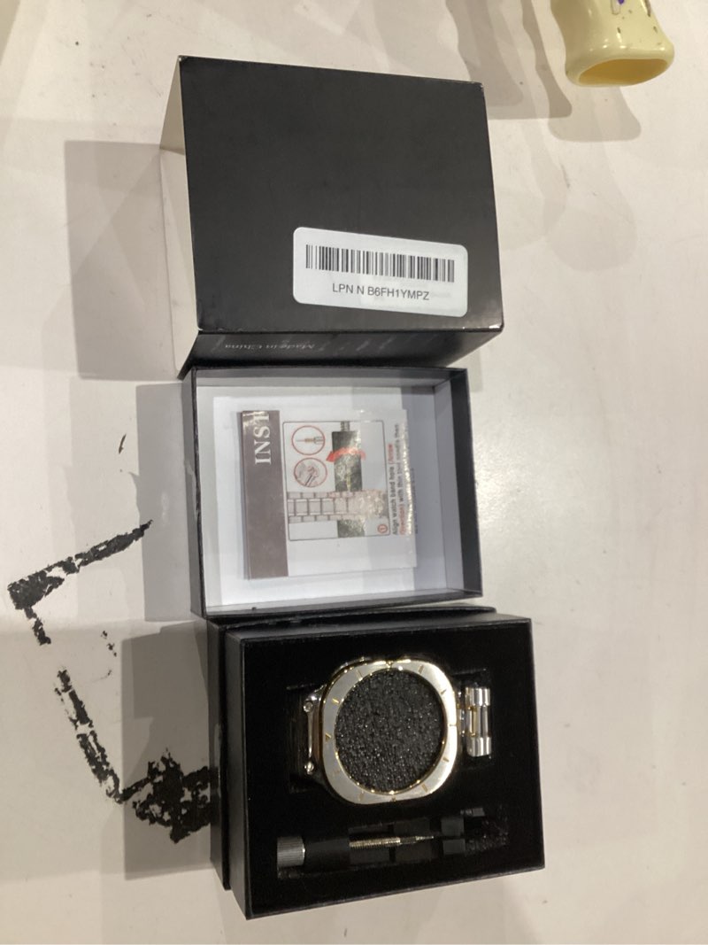 Condition photo showing Good Condition for Stainless Steel Bands with Case Compatible with Samsung Galaxy Watch Ultra 2/1 47mm (2025 2024), Rugged Protector Cover Metal Band for Galaxy Watch 7 8 Ultra for Men (Silver & Gold) Silver Gold Galaxy Watch 7 8 Ultra -47mm