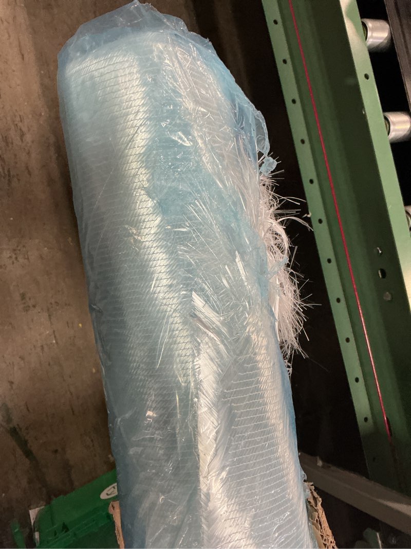 Condition photo showing As Is for 1708 biaxial fiberglass cloth mat roll 50" x 360" | heavy duty 10 yards long fiber glass cloths for boat, automotive, roofing & diy epoxy & polyester compatible fiberglass repair 50 inch x 10 yard 1708 biaxial