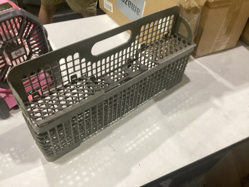 Condition photo showing Good Condition for upgraded 8531233 wp8531233 dishwasher silverware basket for whirlpool kenmore kitchenaid dishwasher silverware basket replacement kitchen aid dishwasher utensil basket universal holder dishwasher rack