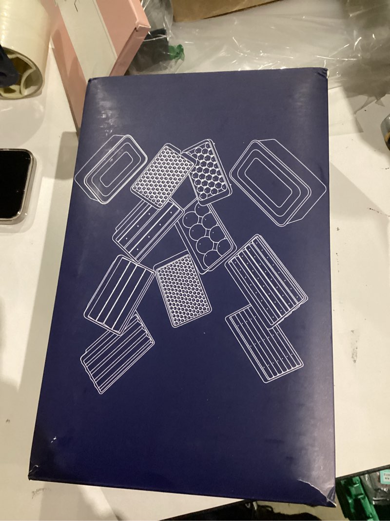 Condition photo showing As Is for WIBIMEN Large Ice Cube Molds, Big Round Whiskey Ice Cube Trays for Freezer, Easy to Fill & Release, Whiskey Bourbon Cocktail(2.5In*8 Balls- Blue/2 Pack) 2.5In*8 Balls Blue/2 Pack