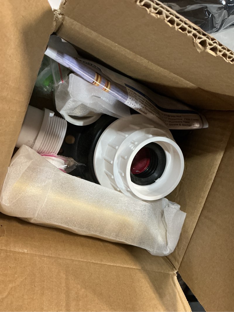 Condition photo showing New/Like New for freestanding tub drain rough-in kit, bathtub drain kit with pvc plastic adapter and brass tail pipes, compatible with freestanding bathtub, floor mounted bathtub and copper bathtub