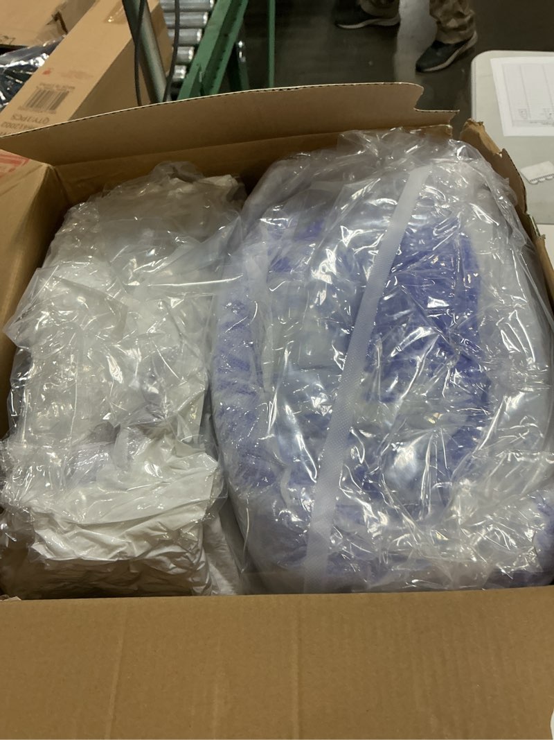 Condition photo showing New/Like New for dual layer 4 inch memory foam mattress topper king - 2 inch gel memory foam and 2 inch pillow top mattress pad, 7-zone egg crate mattress topper 4 inch(white cover) king
