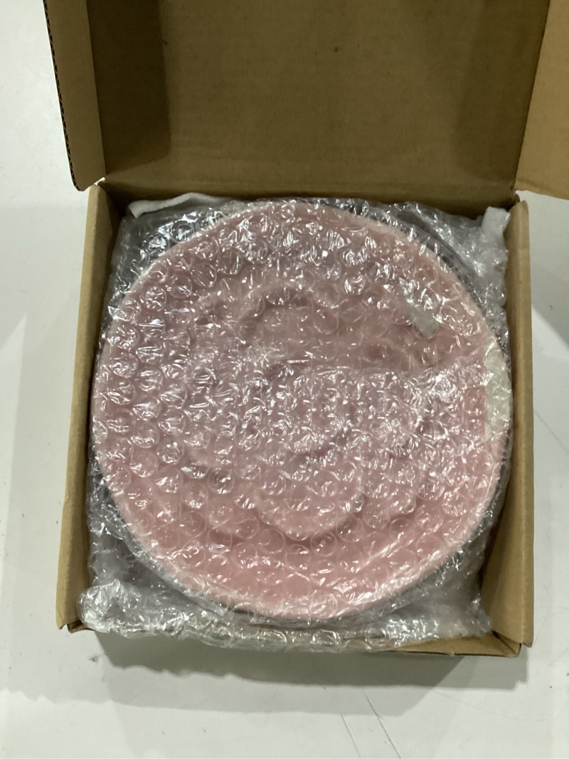 Condition photo showing Good Condition for pet feeding bowls, ceramic slow feeder dog bowl - heavy weighted blue bloom food dish for small to medium dogs - non-slip, microwave & dishwasher safe pottery maze to fast eating (pink)
