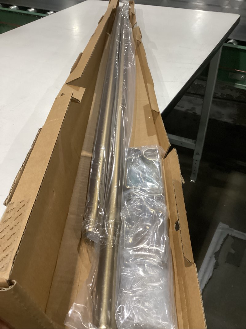 Condition photo showing New/Like New for ivilon drapery window curtain rod - end cap style design 1 inch pole. 72 to 144 inch color warm gold
