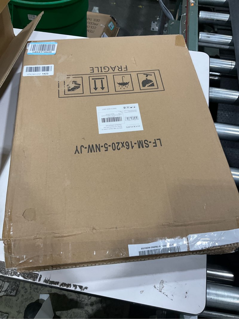 Condition photo showing As Is for LUCKYLIFE 8x10 Picture Frame Solid Natural Wood, Display 5x7 photo with Mat or 8x10 without Mat for Wall Hanging and Tabletop, Set of 5 Natural 8x10