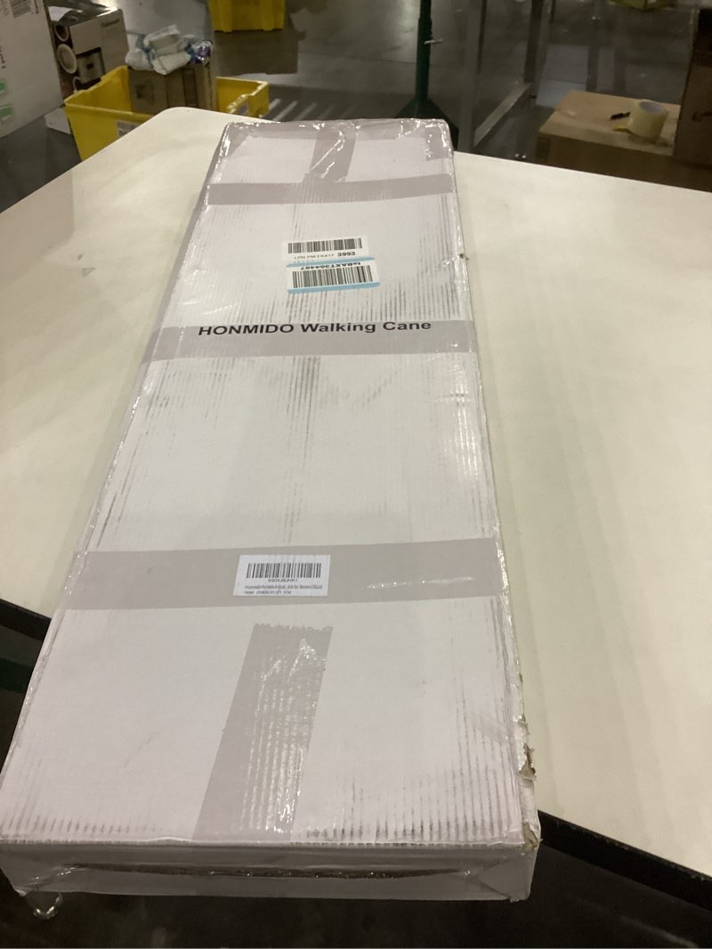 Condition photo showing New/Like New for Portable Adjustable Folding Walking Cane with Seat Allows Durability While Walking and Convenience for Sitting, Alloy Crutch Chair, Anti-Slip Lightweight Walking Stick for Seniors Black