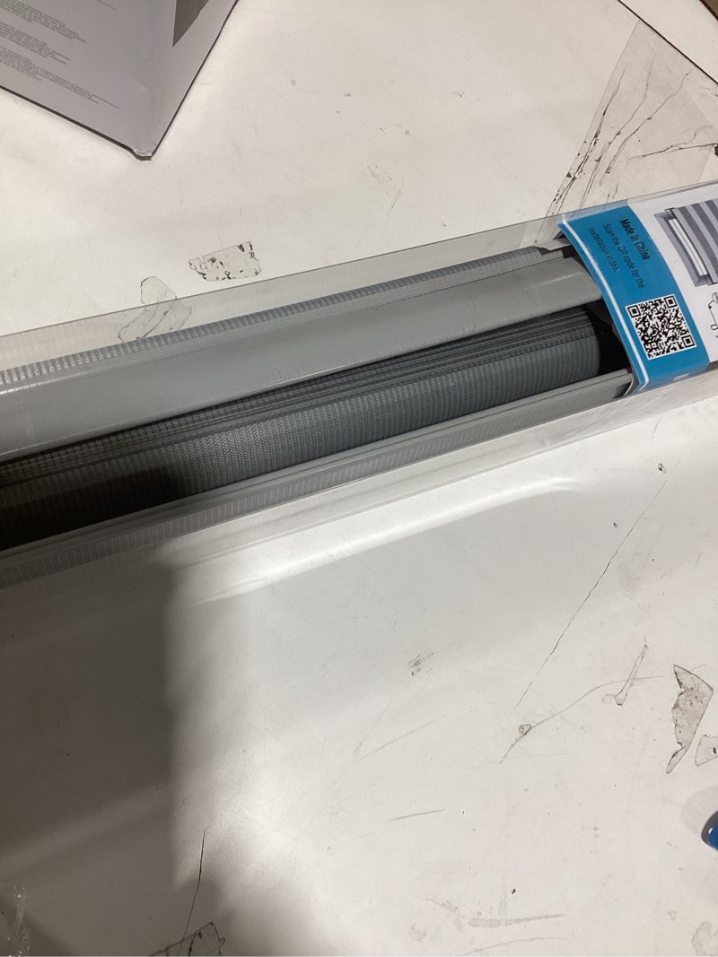 Condition photo showing New/Like New for MYshade Roller Shades Zebra Blinds for Indoor Windows Cordless Day and Night Light Filtering Dual Layer Roller Window Blinds & Shades, Easy to Install, Size 47" W x 72" H, Grey Grey 47"W x 72"H