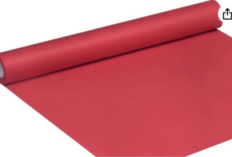 perkhomy wine red kraft paper roll 48" x 3,600" (300') for gift wrapping bouquet flower art painting