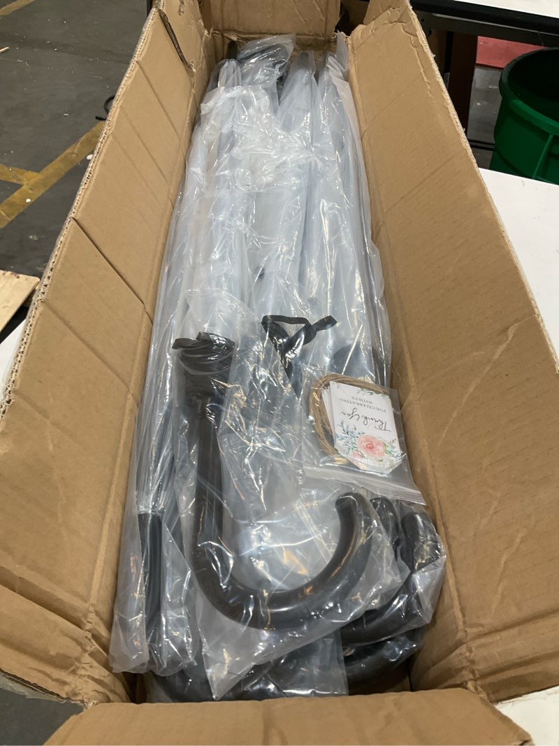 Condition photo showing New/Like New for dansydaisy 12 pcs wedding favors for guest umbrella gifts bulk 52 inch large dome rain windproof stick umbrellas with thank you tags and rope guest souvenirs for wedding party bridal favors black
