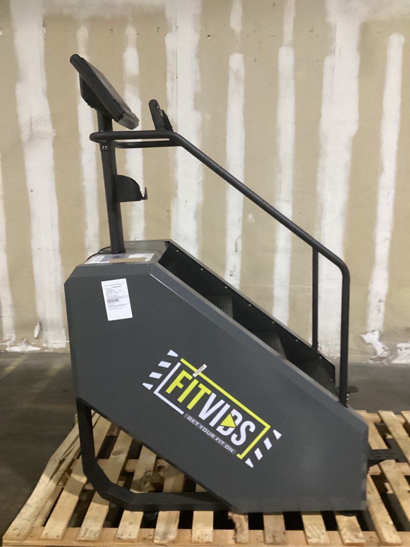 Condition photo showing As Is for Fitvids Stair Stepper Machine, Commercial Grade Stair Climber with 15 Resistance Levels, Continuous Stair Stepping Machine for Cardio and Lower Body Workouts, LED Screen, Exercise Machine for Home Gym