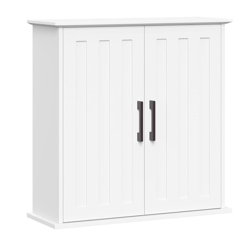 RiverRidge Monroe Two Door Wall Cabinet Over The Toilet Storage Cabinet with Soft-Close Doors - Medi