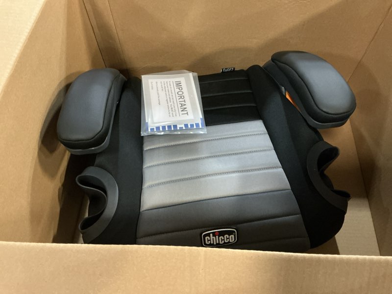 Condition photo showing Good Condition for chicco gofit cleartex plus backless booster car seat, latch attachment, quick-release latch removal, portable car booster seat for children at least 4 years old and 40-110 lbs | obsidian/black
