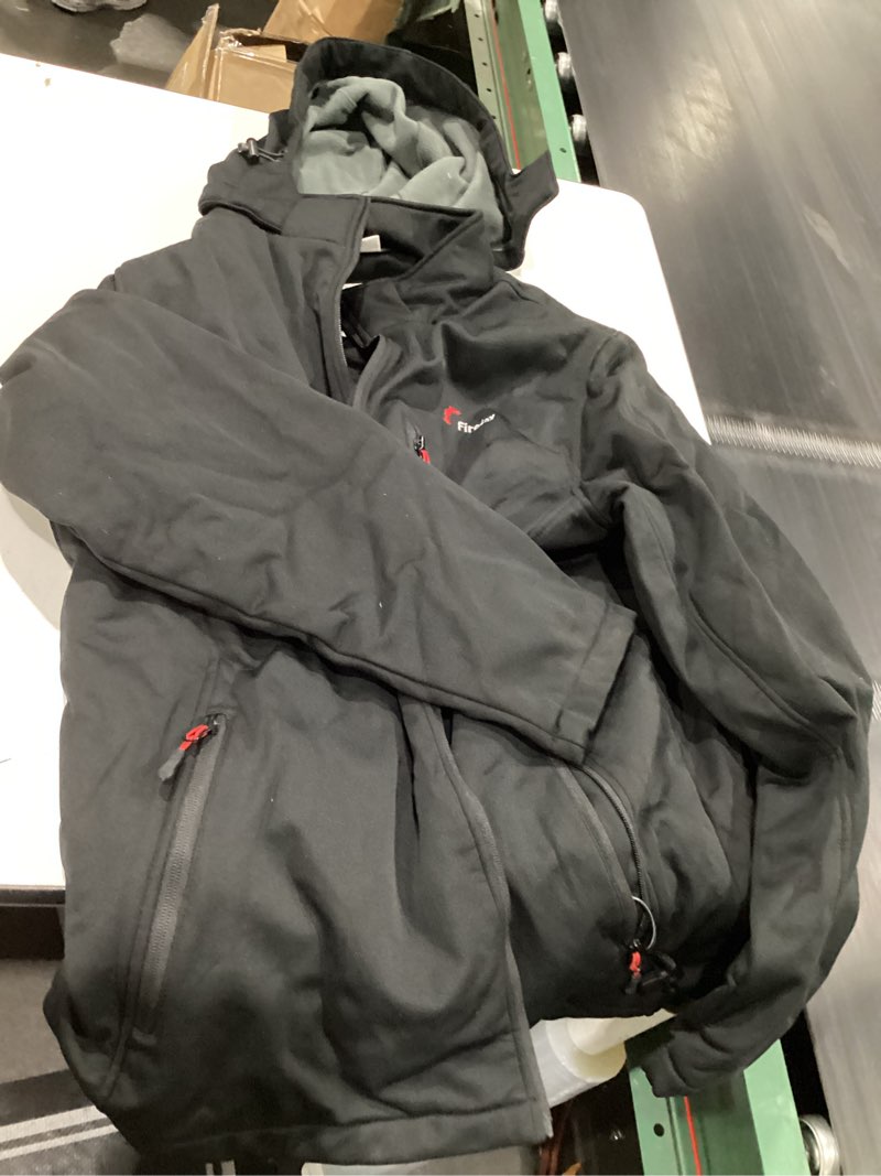 Condition photo showing Good Condition for vergoo graphene mens heated jackets with 8000 mah battery pack winter waterproof electric self heating coat with hood xx-large black