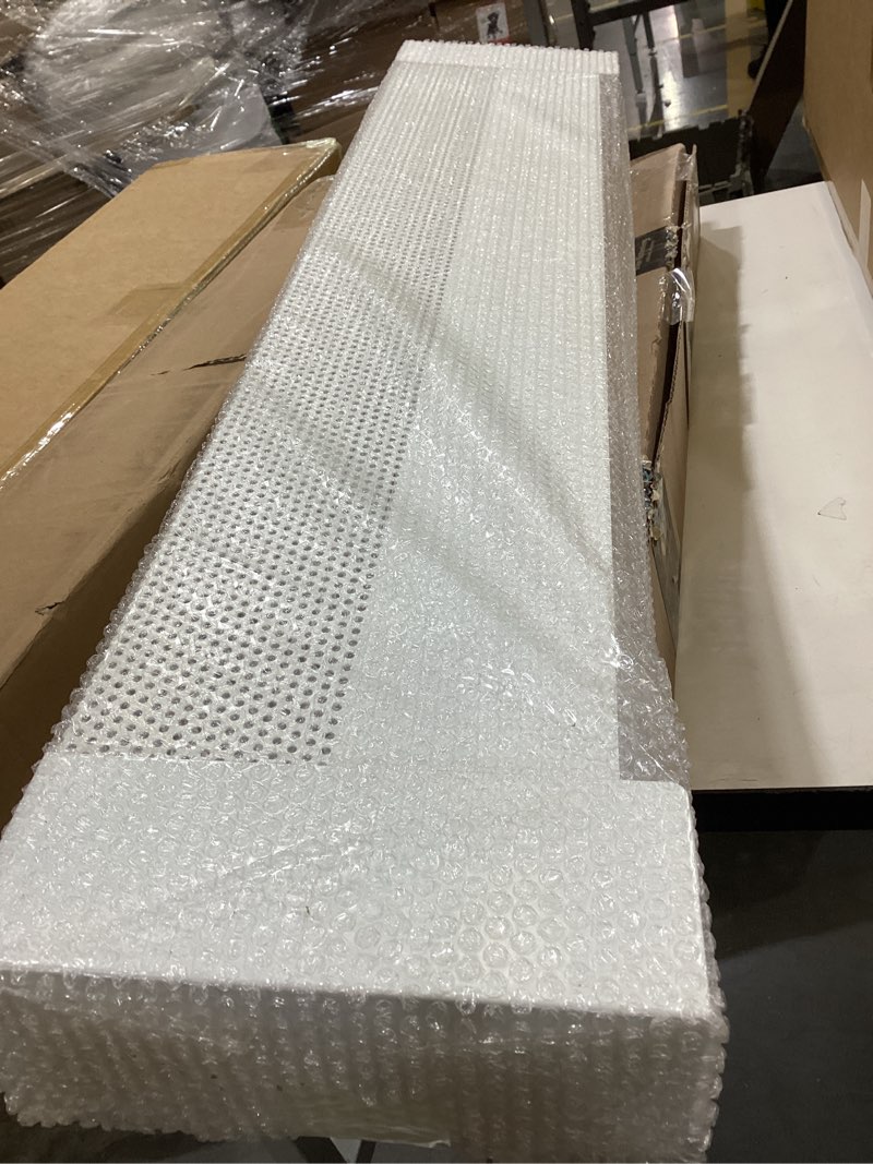 Condition photo showing Good Condition for baseboard heater cover, adjustable length from 3ft to 6ft, including left and right end covers, high carbon steel, total length of 6ft