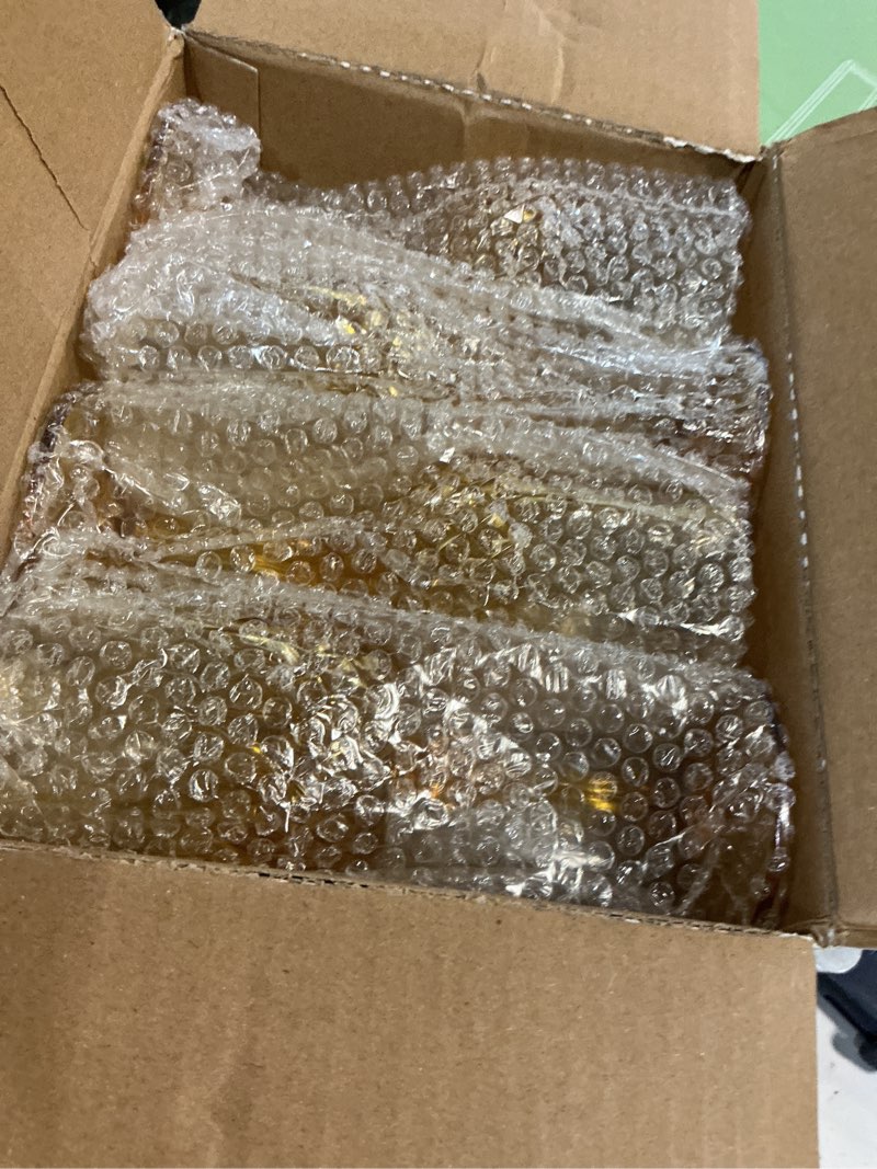 Condition photo showing New/Like New for xuwaidsgn 16 pcs 7oz plastic vintage wine glasses drinking glasses unbreakable wedding glassware crystal water goblets reusable drinkware vintage champagne flutes (16, amber) amber 16
