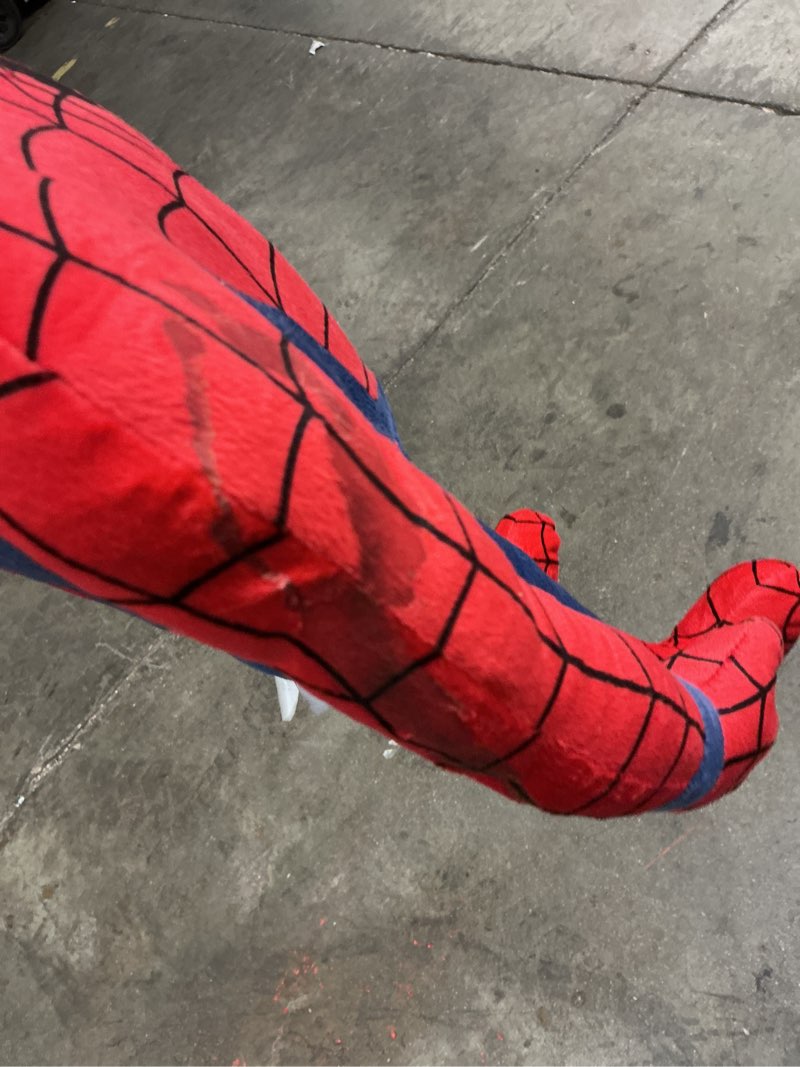 Condition photo showing As Is for spider-man marvel pillow buddy