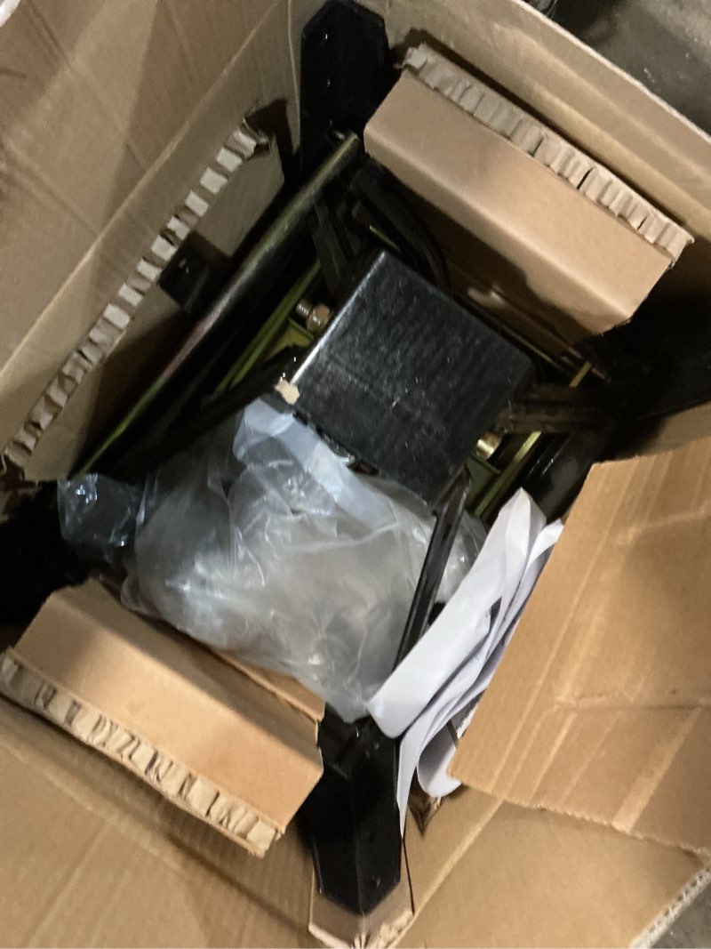 Condition photo showing Good Condition for 350 Lbs Motorcycle Lift Jack Table, Hydraulic Foot-Operated Scissor Lift Jack for Bike, Motorcycle Stand with 4 Wheels Black