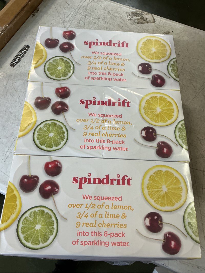 Spindrift Pink Lemonade Can 12 Ounce (Pack of 24) Bb 09/27/25