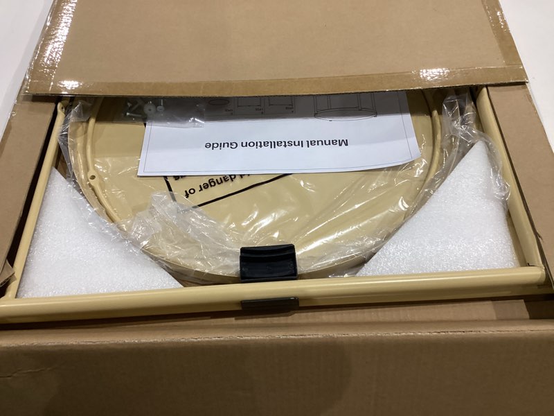 Condition photo showing Good Condition for HollyHOME Round Metal Side Table, Outdoor Small Folding Accent Stand with Removable Tray, 17.72'' Portable End Table for Balconies, Gardens, Living Rooms and Bedrooms, Black Black-1 Tier