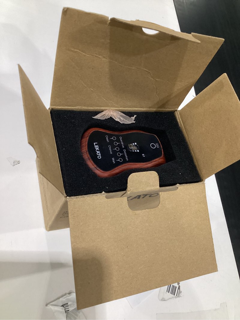 Condition photo showing Good Condition for lekato guitar headphone amp,micro electric guitar headphone amp for electric guitar&bass rechargeable bass headphone amplifier for practice with 5 effects(clean chorus overdrive distortion and wah)