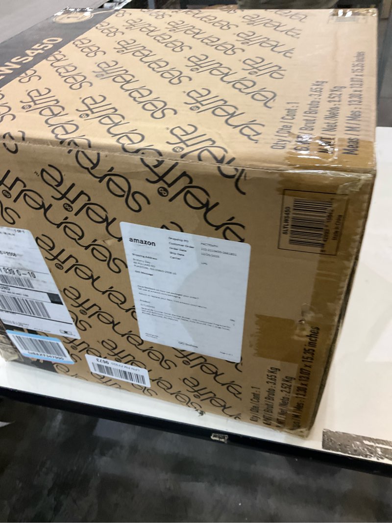 Condition photo showing As Is for SereneLife Counter Towel Warmer Bucket - with Customized Fragrance for Spa and Bathroom, Luxury Towel Heater, Auto Shut Off, Fits 1 Large Towel, Blanket, Bathrobe, PJs (Natural)