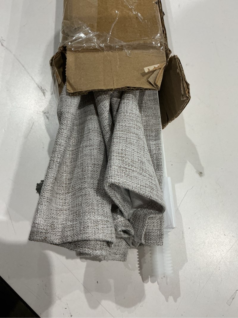 Condition photo showing Good Condition for lazblinds no tools no drill cordless roman shades for windows, blackout thermal insulated uv blocking window blinds, room darkening fabric blinds for indoor windows, 29'' w x 64'' h, grey blackout - grey 29" w x 64" h