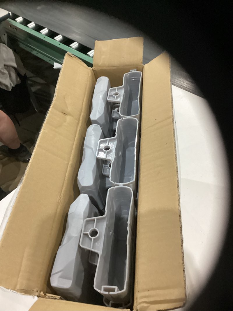 Condition photo showing Good Condition for 8pcs landscape edging with 24 pieces 8-inch spikes | for flower beds, tree rings, pathways | garden edging border stone 12ft long, 3-inch tall,faux stone edging for landscaping (dark grey) 8piece(12ft) style 2