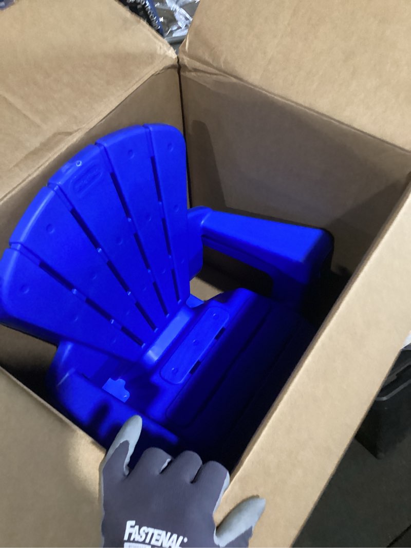 Condition photo showing Good Condition for similar to little tikes kids garden chair 4 pack in blue, outdoor toddler activity adirondack chairs for picnic, garden, patio, backyard & beach, outdoor chair set