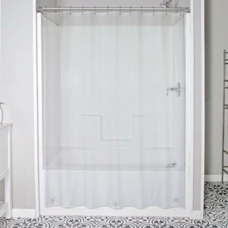 Style Selections Medium Weight PEVA 70.0-in W x 72-in L Clear Solid EVA/PEVA Shower liner