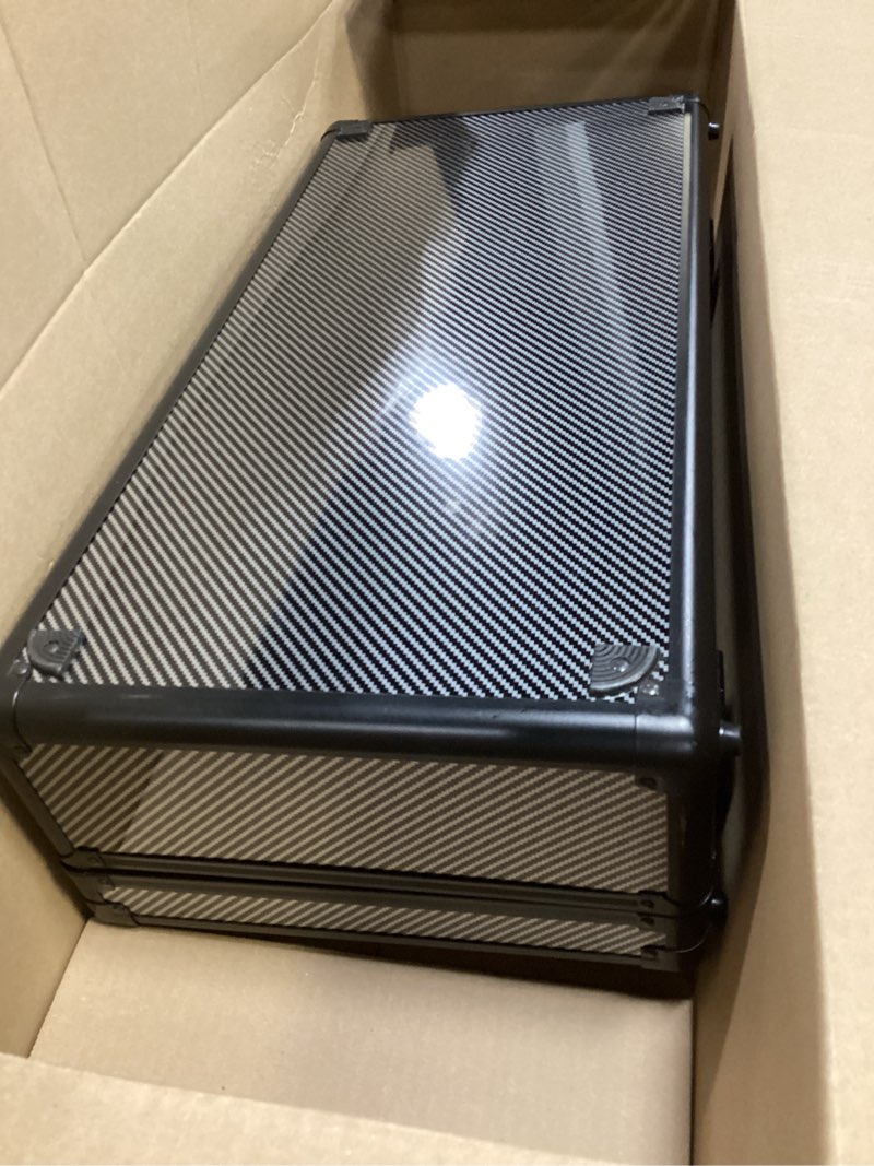 Condition photo showing Good Condition for 6 row 250+ graded card case psa graded card storage box psa slab case for graded cards cases for sports cards storage (carbon fiber, black-white) black-white carbon fiber