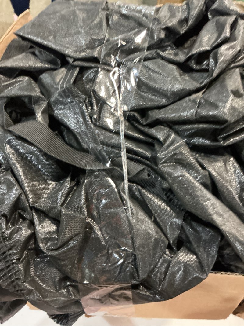 Condition photo showing As Is for kayme 7 layers heavy duty car cover waterproof all weather, full exterior cover outdoor snow sun uv protection with zipper for automobiles, universal fit for sedan (186 to 193 inch) a2 3xl fit sedan-length (186" to 193") pe-black