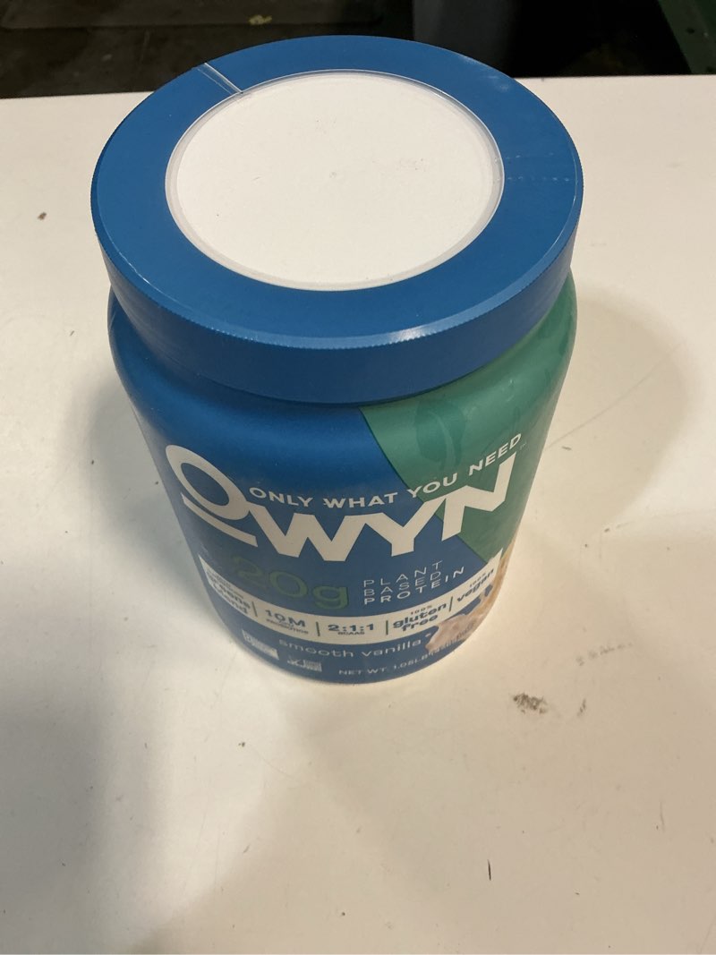 Condition photo showing New/Like New for OWYN Only What You Need Plant-Based Protein Powder, Smooth Vanilla, 1.05 lbs Smooth Vanilla 20g 1.1 Pound (Pack of 1) (EXP 07/08/2026)