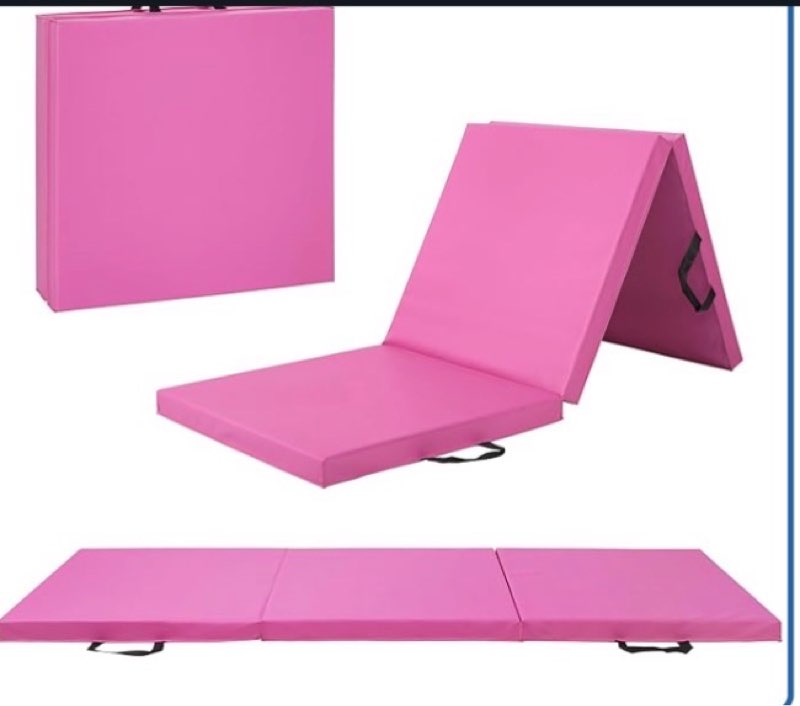cap barbell folding exercise mat – durable, anti-tear, thick padding for fitness, aerobics, gymnasti