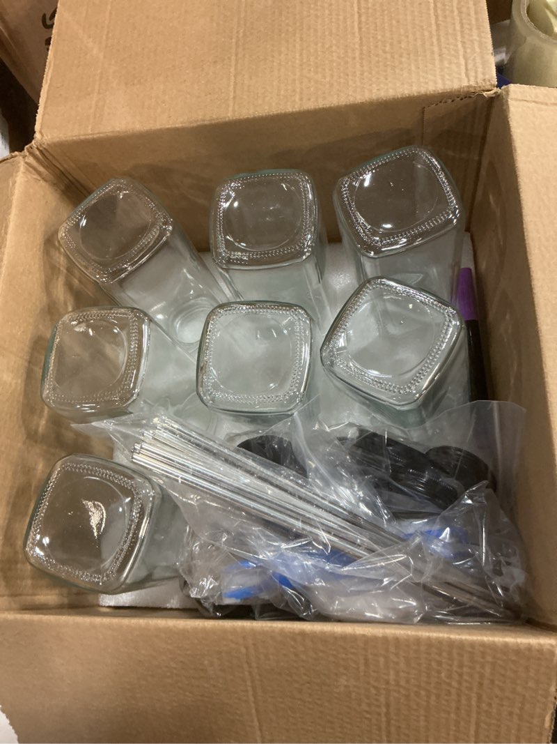Condition photo showing Good Condition for maredash 12oz glass bottles with lids,juice bottles gifts for women,glass bottles with lids,glass water bottles. kit includes stainless steels straws,two types of lid,cleaning brush 6pcs 7 12oz