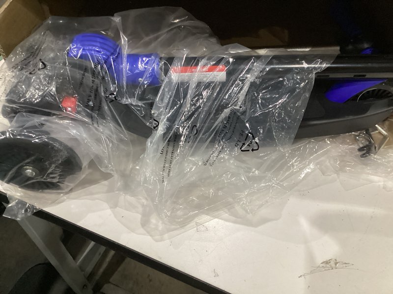 Condition photo showing Good Condition for 2-in-1 adjustable kick scooter for kids 3-5 (suitable 3-12 years),5-level handlebar & removable seat, led light-up wheels, wide deck, foldable design for indoor/outdoor use - girls & boys blue-light-up handlebars & deck