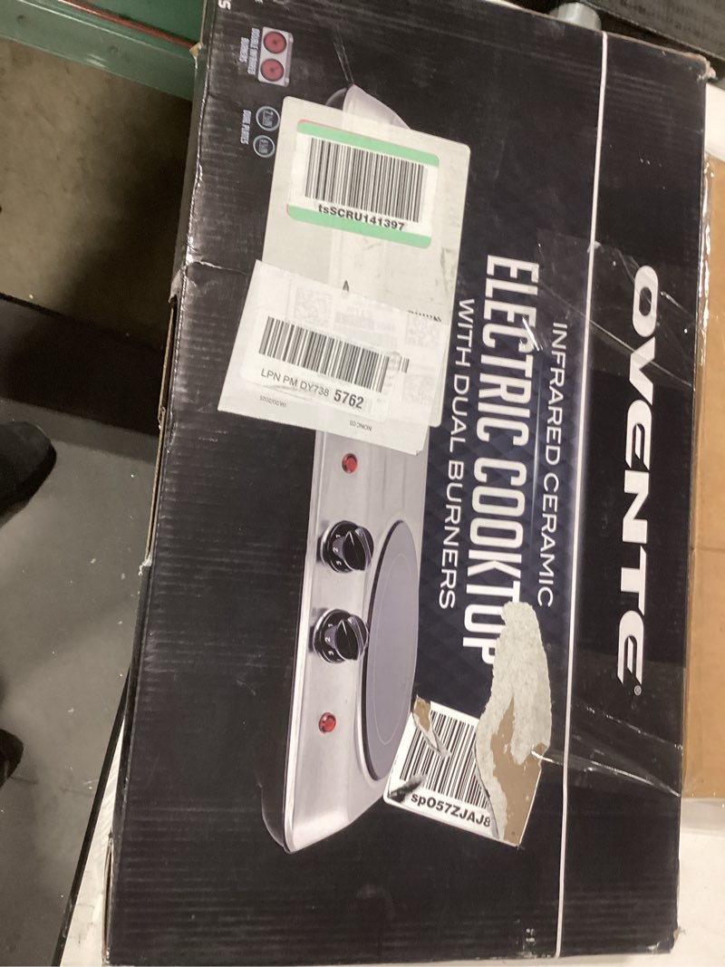 Condition photo showing Good Condition for OVENTE Countertop Infrared Double Burner, 1700W Electric Hot Plate and Portable Stove with 7.75" and