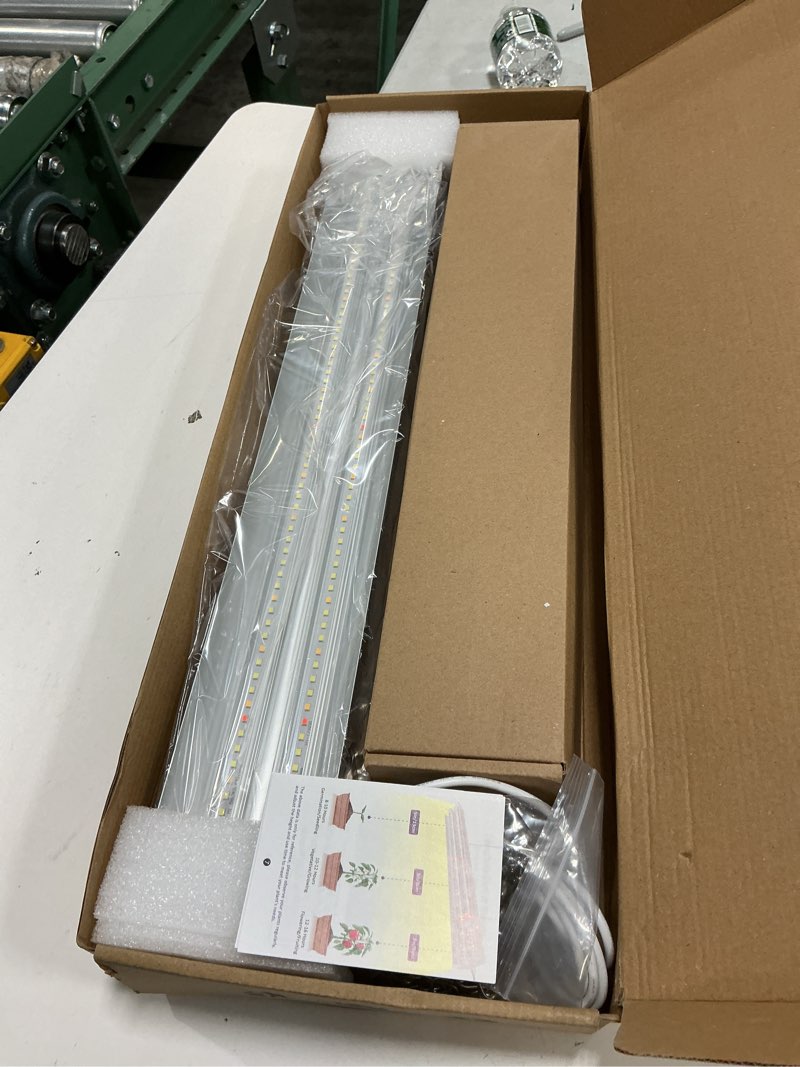 Condition photo showing Good Condition for wolezek grow lights for seed starting with 6/9/12h timer, 2ft t5 144 leds full spectrum grow light seedling with stand for indoor plants, 32w high output seed starter light kit, height adjustable t5b
