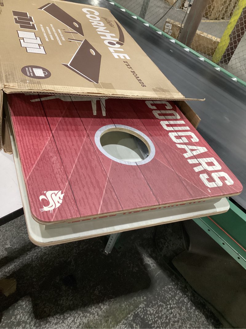 Condition photo showing Good Condition for YouTheFan NCAA 2’ x 3’ Wood Cornhole Game Washington State Cougars