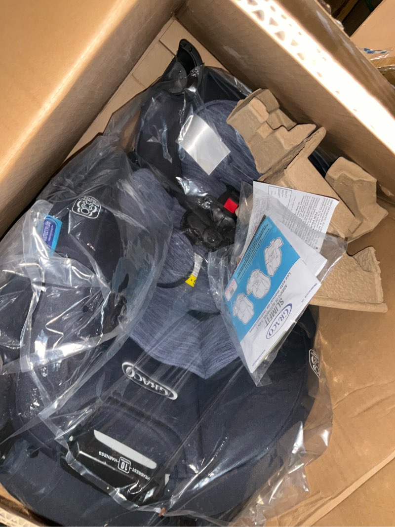 Condition photo showing Good Condition for Graco Slimfit 3-in-1 Convertible Car Seat, Ultra-Space-Saving Design, Silas, Suitable for Rear and Forward-Facing, Highback Booster Seat with 10-Position Headrest