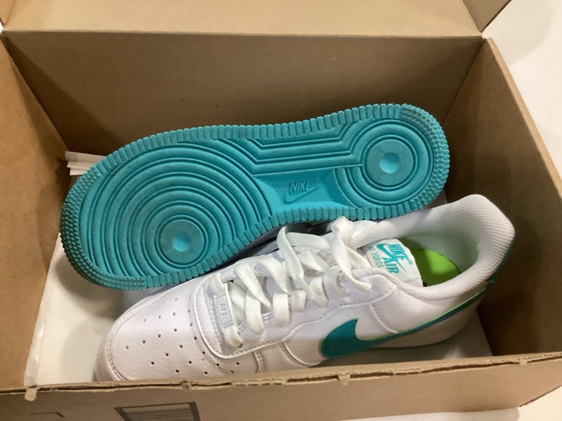 Condition photo showing Good Condition for nike women's air force 1 '07 sneakers 6.5 white/white/volt/dusty cactus