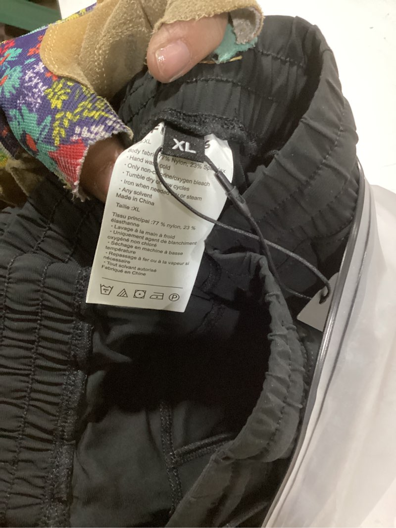 Condition photo showing Good Condition for Fliwos Men's Sweatpants, TriProof Stretch Track Pants with Zipper Pocket Drawstring Joggers Lightweight Pants Black Medium