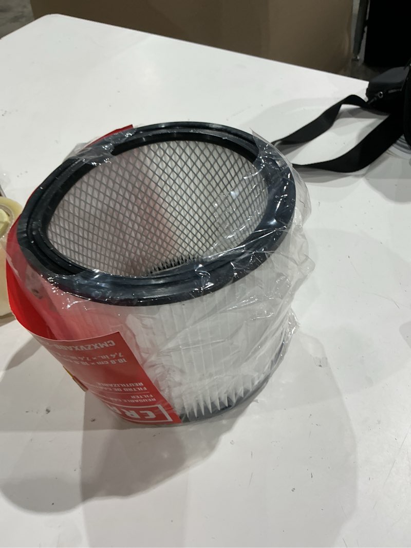 Condition photo showing As Is for craftsman reusable large wet/dry shop vacuum cartridge filter