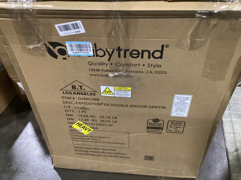 Condition photo showing Good Condition for baby trend expedition double jogger stroller, griffin