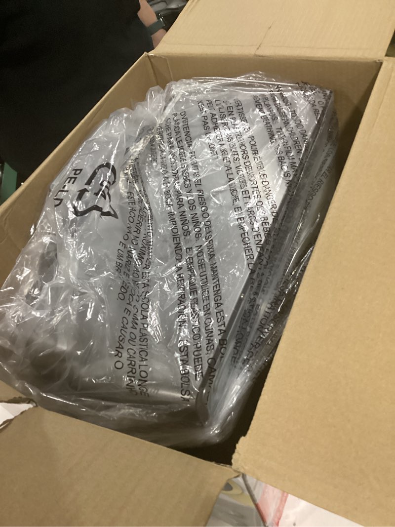 Condition photo showing As Is for BLACK+DECKER Crisp 'N Bake Air Fry Countertop Convection Toaster Oven, Medium Capacity, 4-Slice, 5-in-1, Fits 9” Pizza, 30-Min Timer, Bake, Broil, Air Fry, Toast, Keep Warm, Stainless Steel